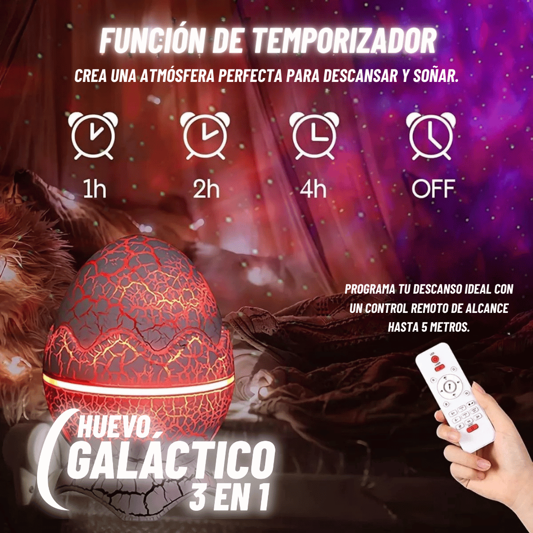 Huevo Proyector Galáctico 3 en 1