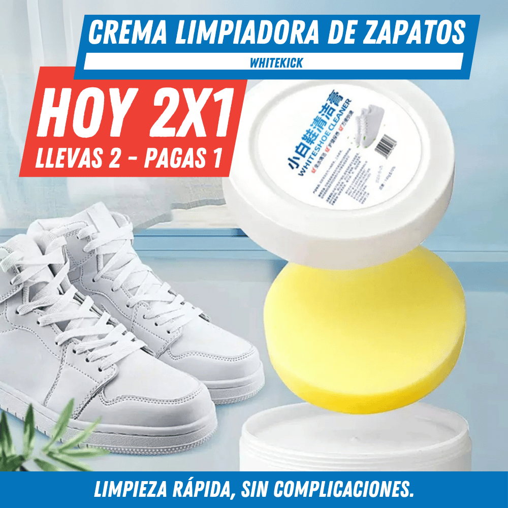 Crema Limpiadora de Zapatos - WhiteKicK Pague 1 lleve 2 - Para Regalar - Paga al Recibir - Envío Gratis