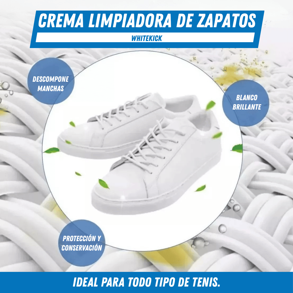 Crema Limpiadora de Zapatos - WhiteKicK Pague 1 lleve 2 - Para Regalar - Paga al Recibir - Envío Gratis
