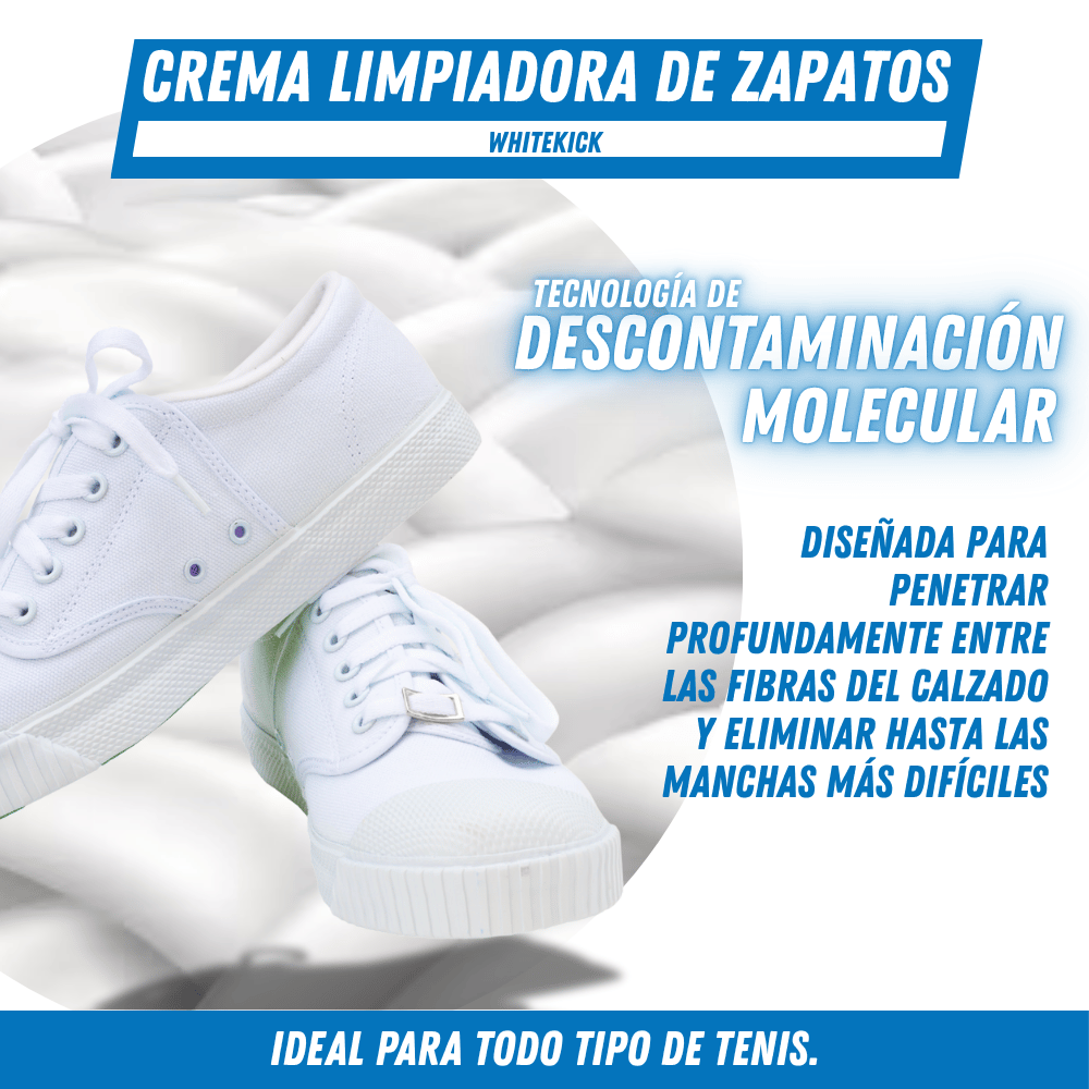 Crema Limpiadora de Zapatos - WhiteKicK Pague 1 lleve 2 - Para Regalar - Paga al Recibir - Envío Gratis