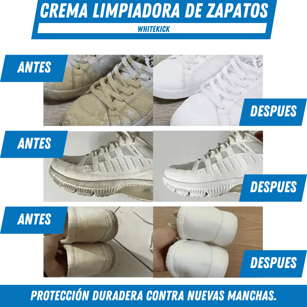 Crema Limpiadora de Zapatos - WhiteKicK Pague 1 lleve 2 - Para Regalar - Paga al Recibir - Envío Gratis