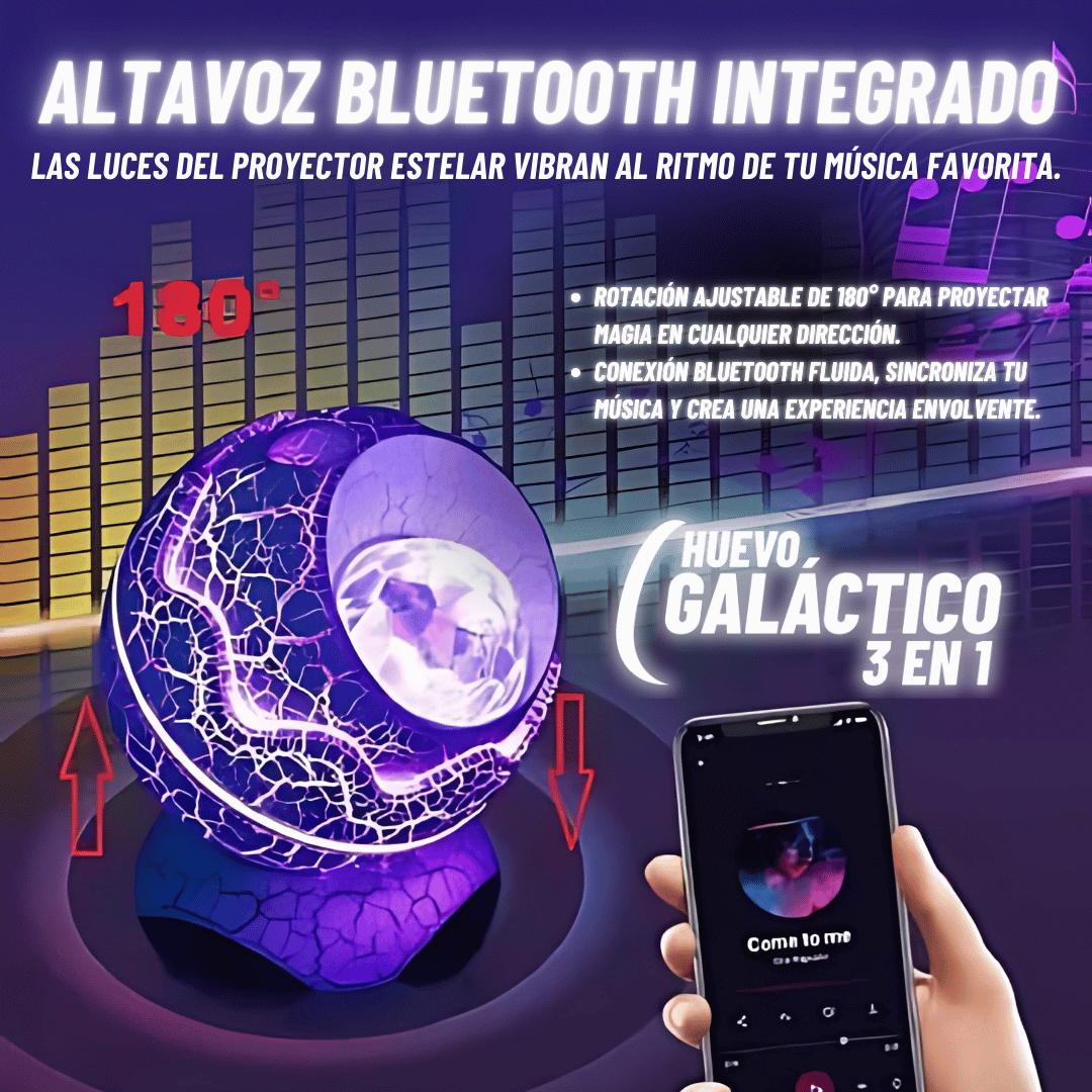 Huevo Proyector Galáctico 3 en 1 - Para Regalar - Paga al Recibir - Envío Gratis