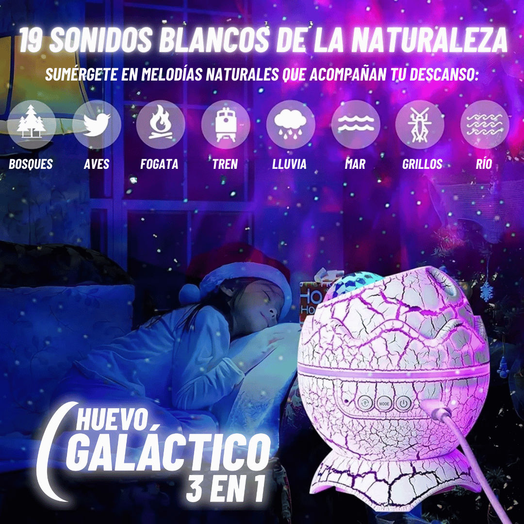 Huevo Proyector Galáctico 3 en 1 - Para Regalar - Paga al Recibir - Envío Gratis