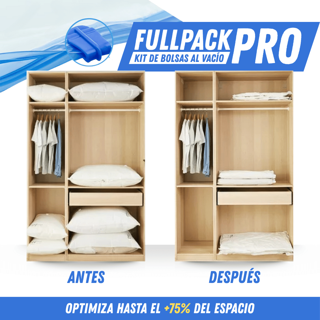 Kit Bolsas al vacío - FullPack Pro - Para Regalar - Paga al Recibir - Envío Gratis