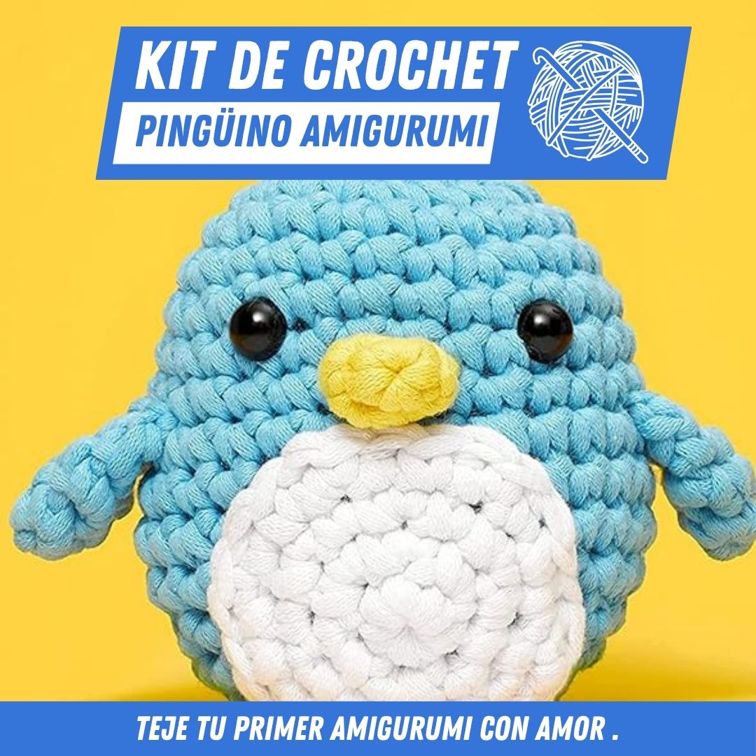 Kit de Crochet – Pingüino Amigurumi - Para Regalar - Paga al Recibir - Envío Gratis