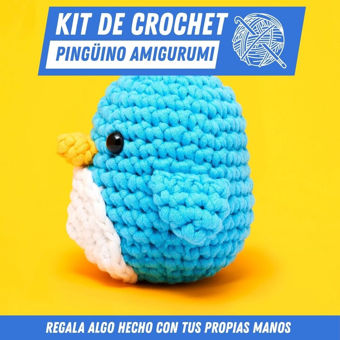 Kit de Crochet – Pingüino Amigurumi - Para Regalar - Paga al Recibir - Envío Gratis