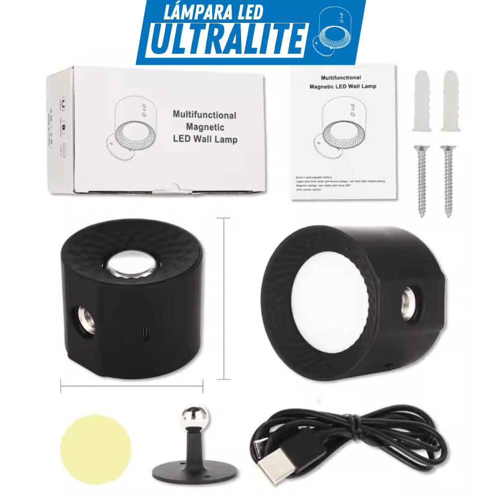 Lámpara Led Magnetica 3 Temperaturas - Negra - Para Regalar - Paga al Recibir - Envío Gratis