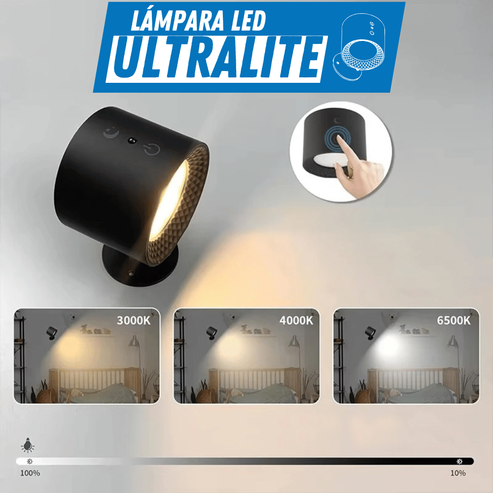 Lámpara Led Magnetica 3 Temperaturas - Negra - Para Regalar - Paga al Recibir - Envío Gratis