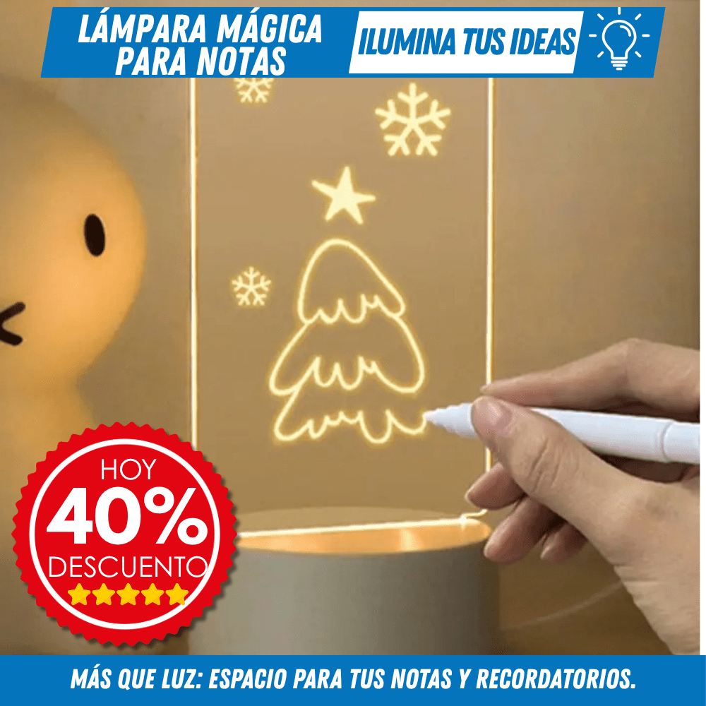 Lámpara Mágica para Notas – Ilumina tus ideas - Para Regalar - Paga al Recibir - Envío Gratis