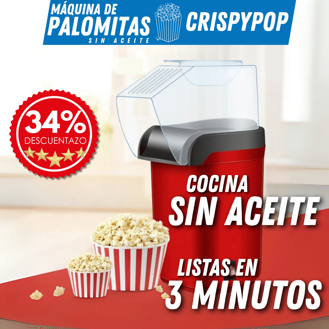 Máquina de Palomitas sin aceite - CrispyPop - Para Regalar - Paga al Recibir - Envío Gratis
