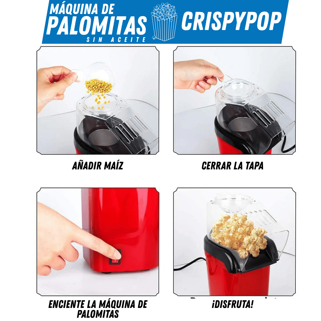 Máquina de Palomitas sin aceite - CrispyPop - Para Regalar - Paga al Recibir - Envío Gratis