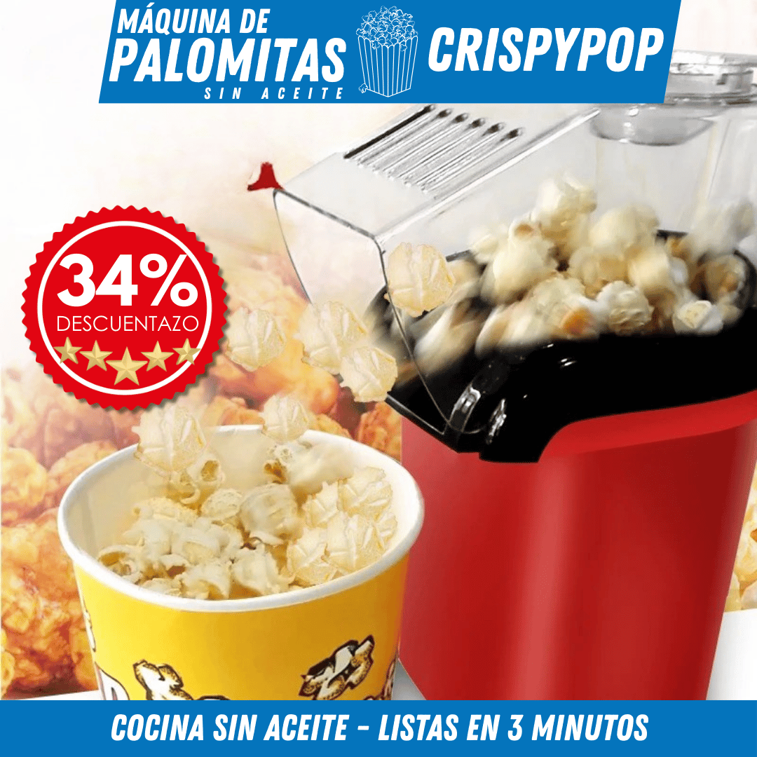 Máquina de Palomitas sin aceite - CrispyPop - Para Regalar - Paga al Recibir - Envío Gratis