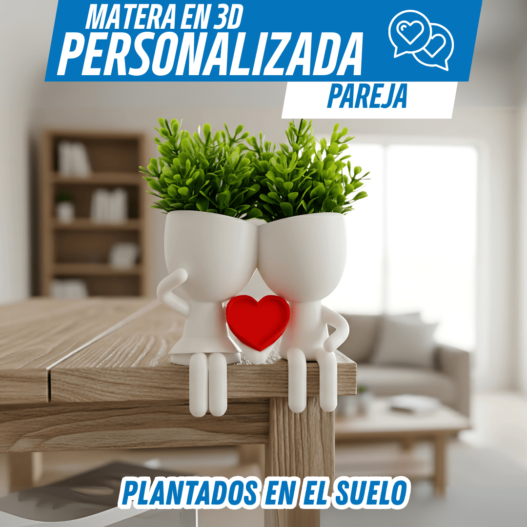 Matera 3D Personalizada – Amor que Florece Siempre - Para Regalar - Paga al Recibir - Envío Gratis
