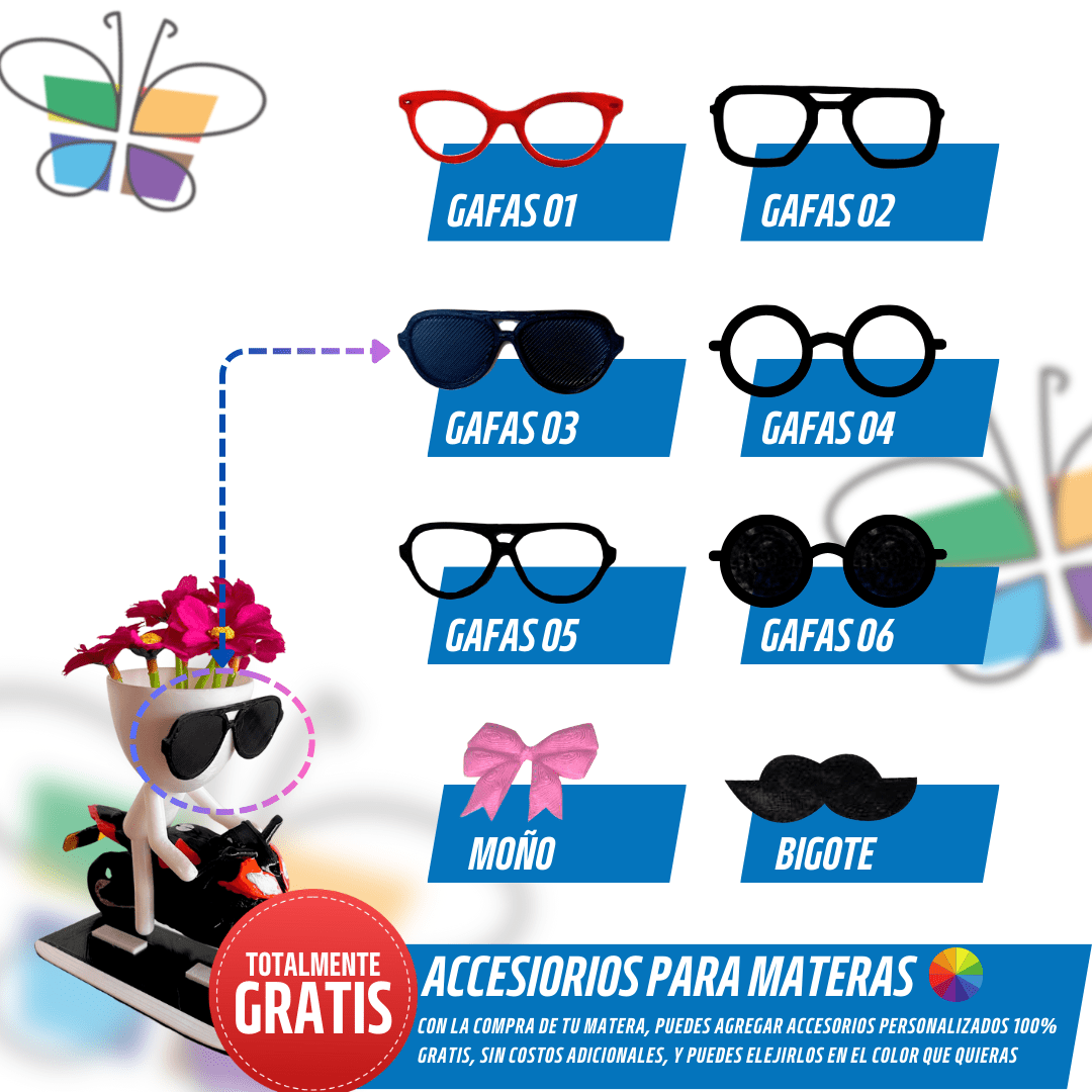 Matera Motera 3D Personalizable - Pasión sobre Ruedas - Para Regalar - Paga al Recibir - Envío Gratis