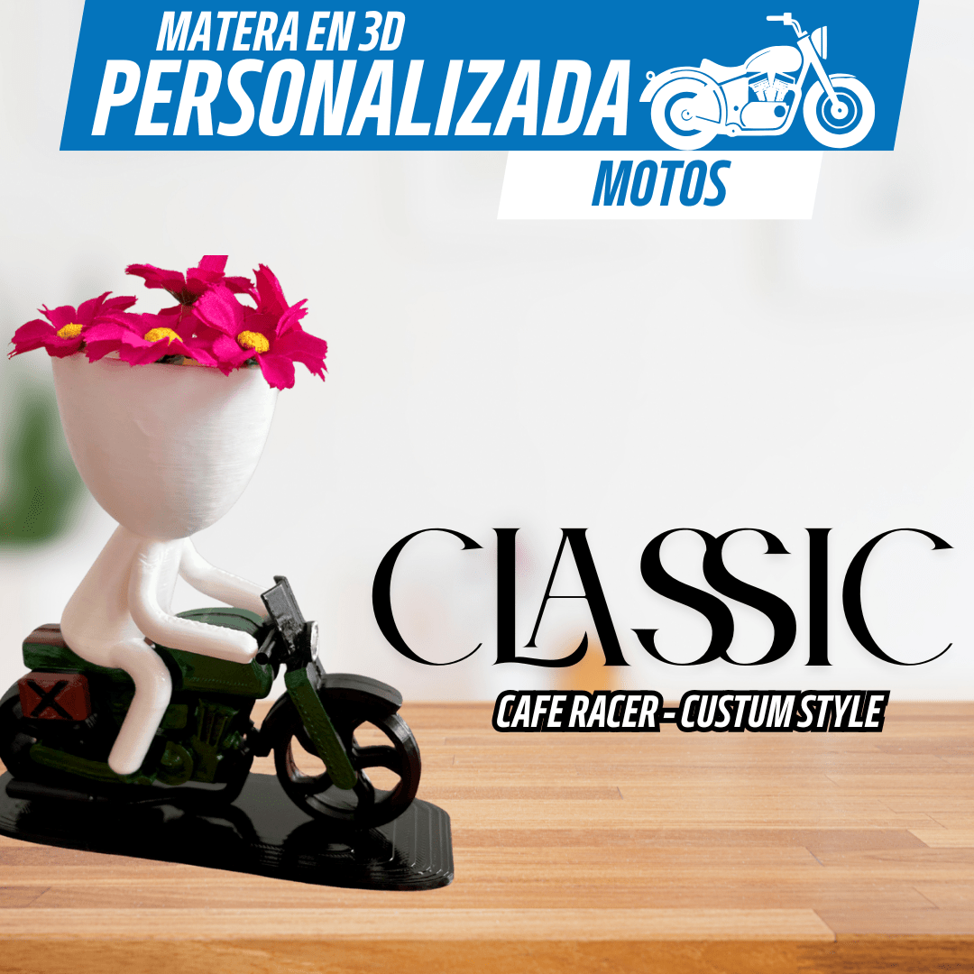 Matera Motera 3D Personalizable - Pasión sobre Ruedas - Para Regalar - Paga al Recibir - Envío Gratis