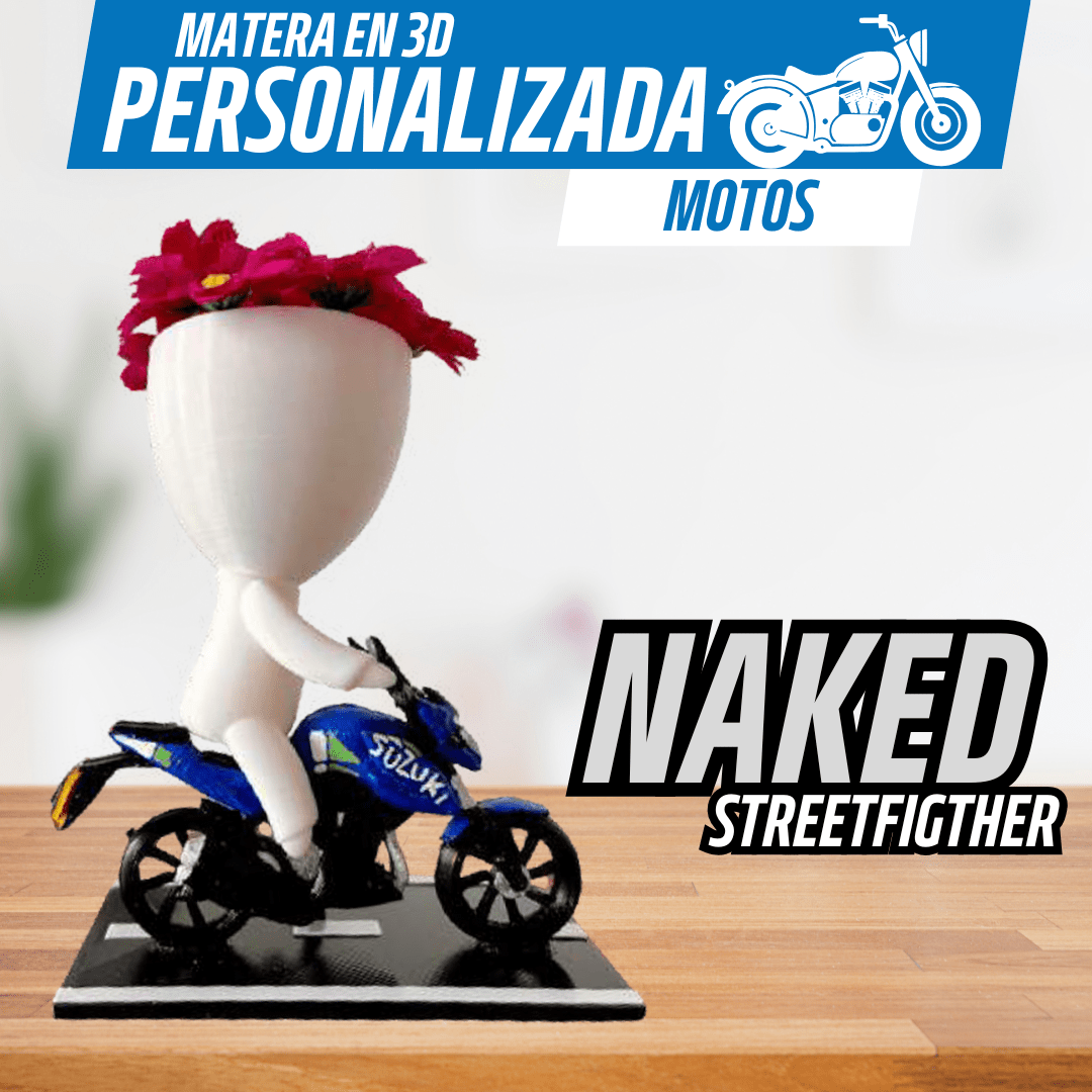 Matera Motera 3D Personalizable - Pasión sobre Ruedas - Para Regalar - Paga al Recibir - Envío Gratis