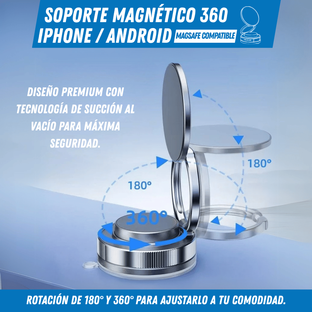 Soporte Magnético para Celular – Magneto 360 - Para Regalar - Paga al Recibir - Envío Gratis