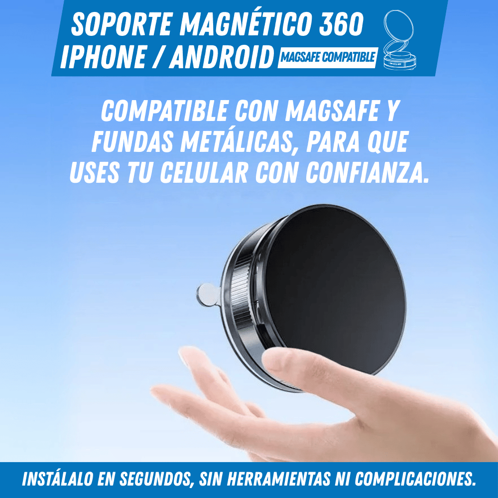 Soporte Magnético para Celular – Magneto 360 - Para Regalar - Paga al Recibir - Envío Gratis