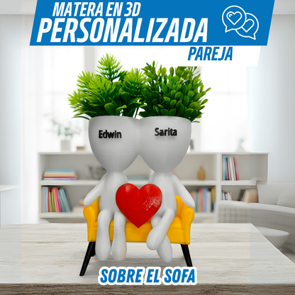 Matera 3D Personalizada – Amor que Florece Siempre