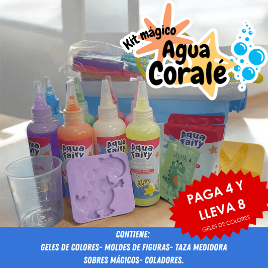Kit Mágico de Agua - Coralé | Con Paga 4 y lleva 8 geles - Para Regalar - Paga al Recibir - Envío Gratis