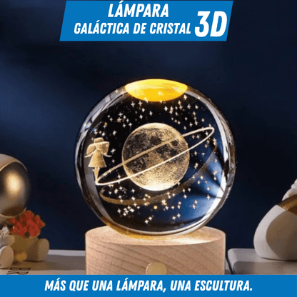 Lámpara Galáctica de Cristal 3D – Elegancia y Calma - Para Regalar - Paga al Recibir - Envío Gratis