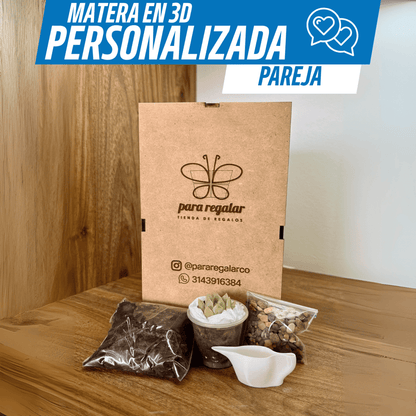 Matera 3D Personalizada – Amor que Florece Siempre - Para Regalar - Paga al Recibir - Envío Gratis