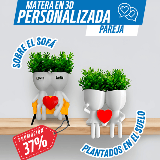 Matera 3D Personalizada – Amor que Florece Siempre - Para Regalar - Paga al Recibir - Envío Gratis