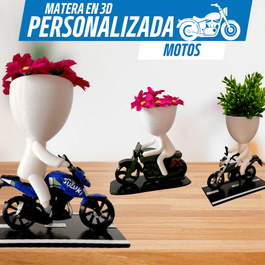 Matera Motera 3D Personalizable - Pasión sobre Ruedas - Para Regalar - Paga al Recibir - Envío Gratis